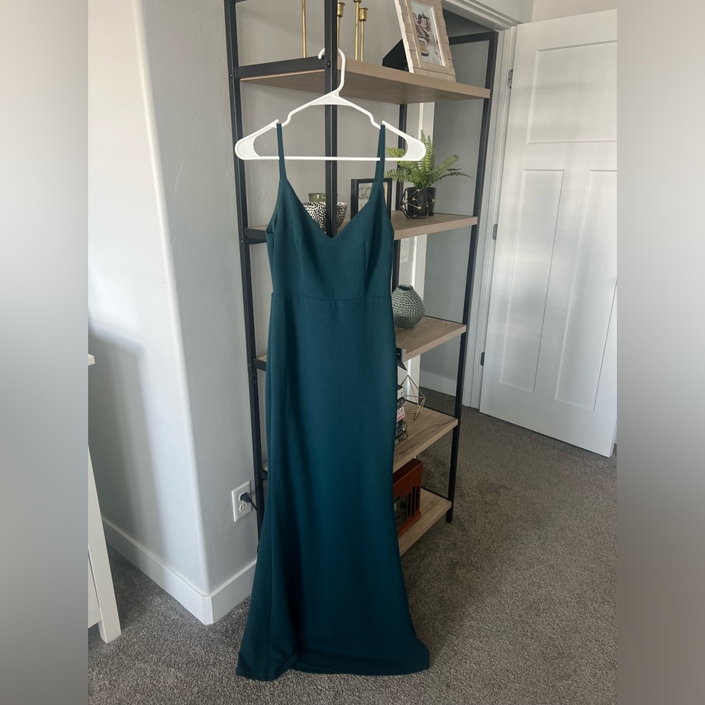 teal long dress perfect for events!